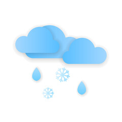 Modern weather icons. Flat vector symbols on white background