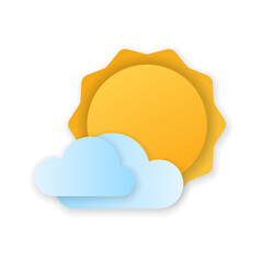 Modern weather icons. Flat vector symbols on white background