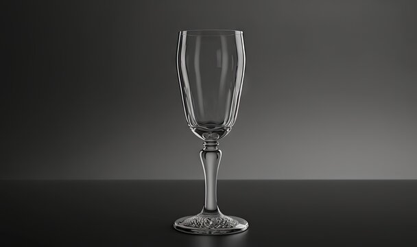  a wine glass sitting on a table with a black background behind it and a gray background behind it with a black background and a white background.  generative ai