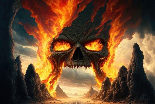 animated flaming skull wallpaper