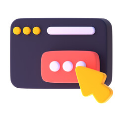 Call To Action in 3d render for graphic asset web presentation or other 