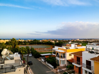 Fototapeta premium Sunrise over Paphos City.