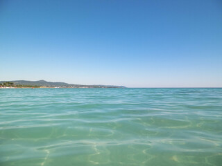 Tyrrhenian sea in Vada, Tuscany, Italy.