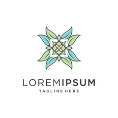 
Traditional colorful creative leaves pattern can be used for cosmetic logo, weaving factory and many more