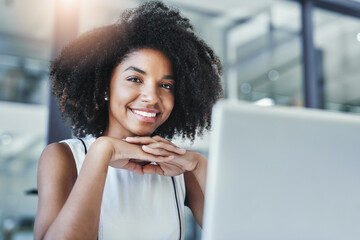 The woman with the business plan. Cropped shot of an attractive young businesswoman in her office.