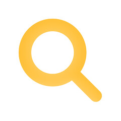 yellow magnifying and search icon