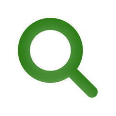 green green magnifying and search icon