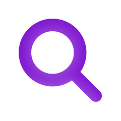 purple magnifying and search icon