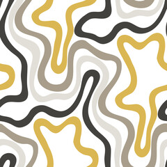 Abstract seamless pattern with wavy lines