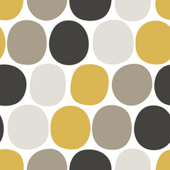 Abstract geometric seamless pattern with round shapes