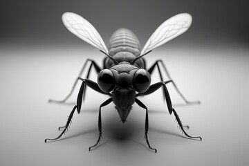 an insect photographed in extreme close up. Generative AI