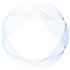 Abstract pink and blue circle wave frame background. Vector illustration.	