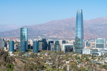 Obraz premium Santiago, Chile urban skyline and cityscape