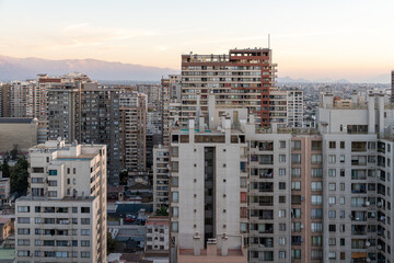 Sunset in Santiago, Chile