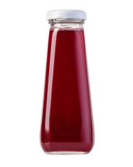 glass juice bottles isolated