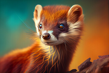 Beautiful Photo Weasel Natural Background