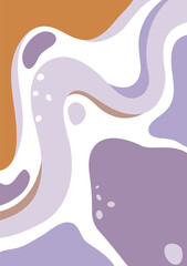 Obraz premium Abstract poster with wavy organic shapes