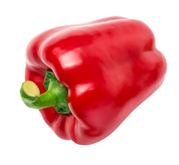 red pepper over transparent background