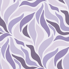 Seamless floral pattern with abstract leaves