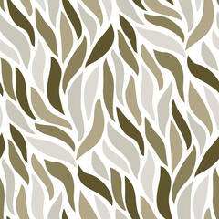 Seamless pattern with abstract leaves