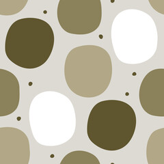 Abstract seamless pattern with round shapes