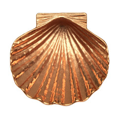 Beautiful underside of a scallop painted with metallic paint