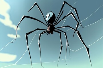 A Perfect Snapshot of a Leaping Spider. Generative AI