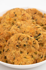 Namkeen Kasuri Methi Masala Mathri Also Called Namkin Fenugreek Matthi, Mathiya, Mathi, Farsi Poori, Farsan, Pharsaṇ, Mathari Is Famous Tea Time Snack Consumed Mostly During Diwali, Holi, Karwa Chauth