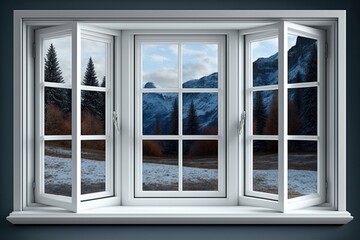 Upvc Window Pieces for Modern Building Construction, Ai Genrative