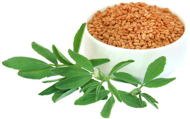 Fenugreek leaves with seeds