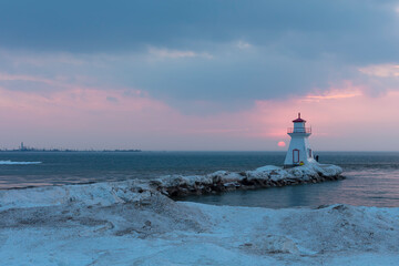 The Southampton Front Range Light ushers in boats to the Saugeen River at the base of the Bruce Peninsula in Ontario.