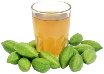 Fresh green medicinal haritaki with extract