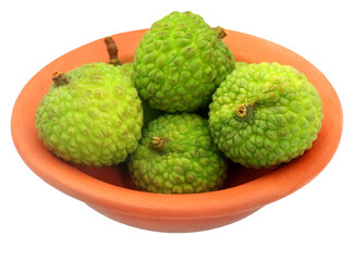 Green Lychee on a clay pot