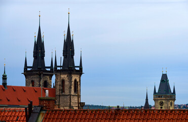 Obraz premium The roofs of Prague city