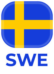 Obraz premium sweden flag football 2024 tournament euro, european 