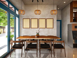 3d render of coffee shop interior