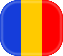 Fototapeta premium romania flag football euro, european 2024 tournament
