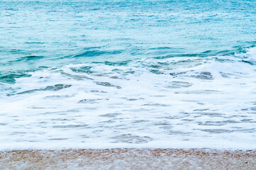 Storm strong waves near the coast