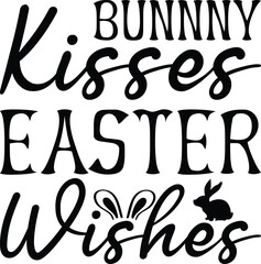 Bunnny kisses easter wishes