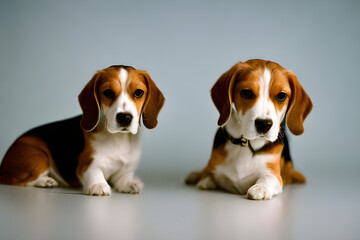 Adorable Twin Beagle Puppies