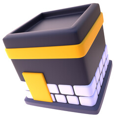 Kaaba in 3d render for graphic asset web presentation or other