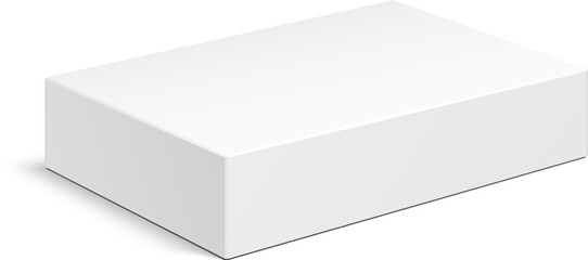 Mockup Product Cardboard Package Box. Illustration Isolated On White Background. Mock Up Template Ready For Your Design. Vector EPS10