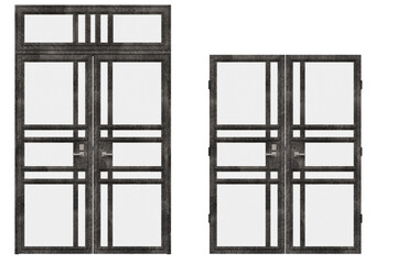 interior doors isolate on a transparent background, interior furniture, 3D illustration, cg render
