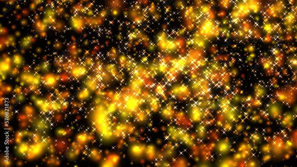 Canvas Prints brilliant background with shiny gold stars and particles moving up diagonally at 60 fps