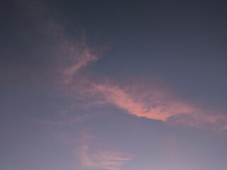 Abstract pink cloud in the dusk