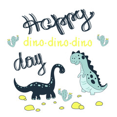 Happy dino day illustration