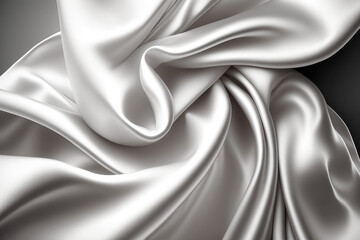 White silk background. Generative AI