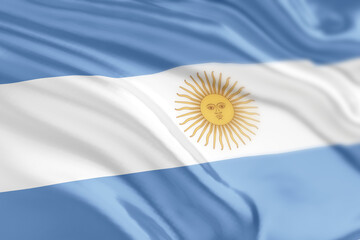 Flag of Argentina. High Resolution format (PNG).