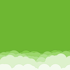 Fototapeta premium Cartoon color clouds stack backdrop illustration