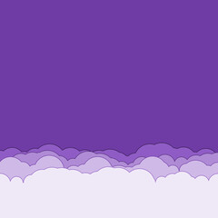 Cartoon color clouds stack backdrop illustration